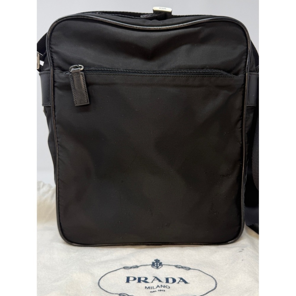 Prada Nero Tessuto Nylon Camera Bag Black Crossbody Messenger Shoulder Authentic - Picture 6 of 17
